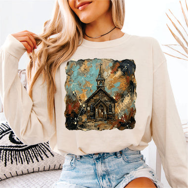 Brushstroke Country Church