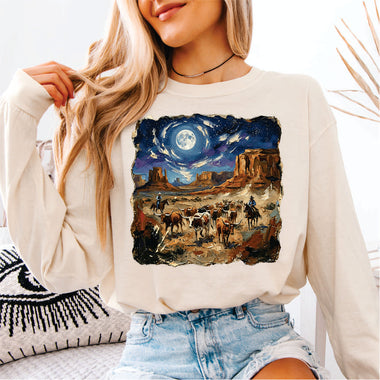 Brush Stroke Western Night