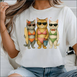 Cats in Swimsuits DTF Transfer