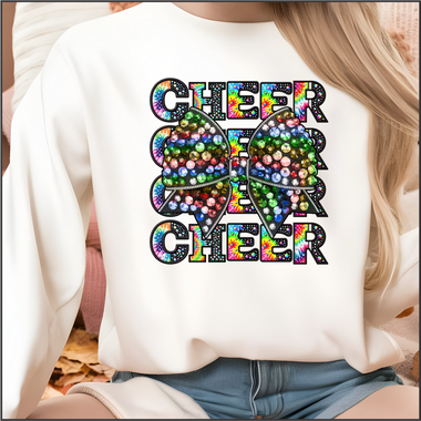 Cheer Faux Rhinestone DTF Transfer