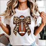 Cheetah Print Bow Football