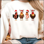 Christmas Chickens DTF Transfer