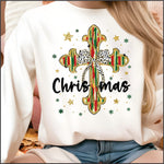 Christmas Cross Brush Stroke DTF Transfer