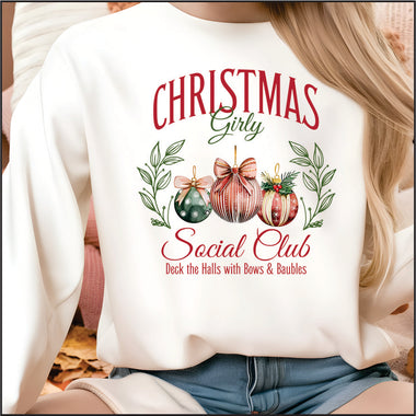 Christmas Girly Social Club DTF Transfer