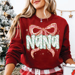 Christmas Red Check Bow Nana