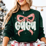 Christmas Red Check Bow Gaga