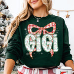 Christmas Red Check Bow Gigi