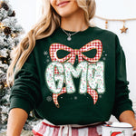 Christmas Red Check Bow Gma
