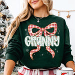 Christmas Red Check Bow Granny