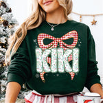 Christmas Red Check Bow Kiki