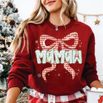 Christmas Red Check Bow Mamaw