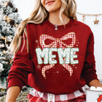 Custom Christmas Red Check Bow - ANY NAME