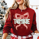Christmas Red Check Bow Tambie