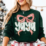 Christmas Red Check Bow Yaya