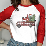 Magical Christmas Truck Red DTF Transfer