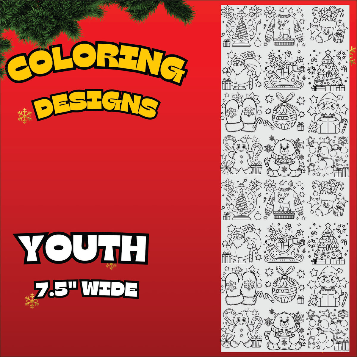 Kids Coloring Designs 7.5 inch DTF Transfers – Sweet Tee Transfers