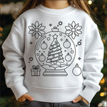 Coloring Shirt Snow Globe DTF Transfer