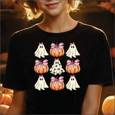 Coquette Pumpkins and Ghosts DTF Transfer