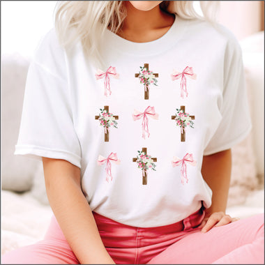 Crosses and Bows Coquette Style DTF Transfer