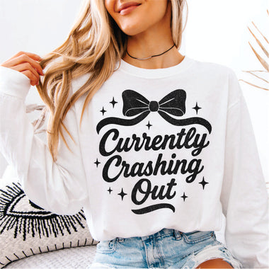 Currently Crashing Out black print