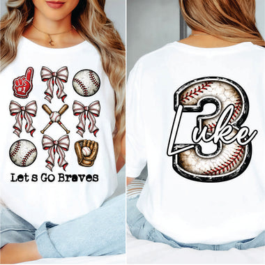 Custom Grunge Baseball Coquette - name, number & bottom line