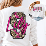 Custom Baseball Mama Pink & Camo Pattern w Name & Number