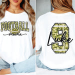Custom Camo Football Mom w Name and Number
