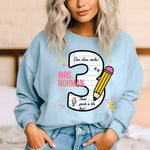 Custom Paper Number Third Grade Teacher DTF Transfer