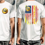 Custom Softball Dad Flag 2 part w number