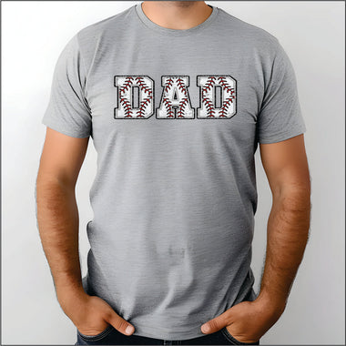 Dad-Baseball Font DTF Transfer