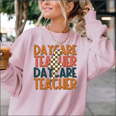 Day Care Teacher Lightning Bolt DTF Transfer