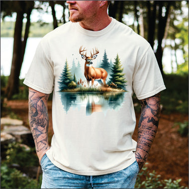 Deer by the Stream DTF Transfer