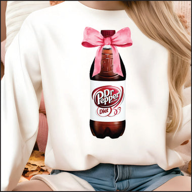 Diet Dr Pepper with Bow DTF Transfer