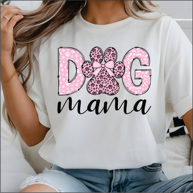 Dog Mama Pink Paw DTF Transfer