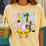 Back to School Pencil Bow Fifth Grade DTF Transfer DTF Heat Press Transfer from Sweet Tee Transfers