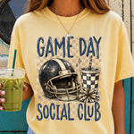 Game Day Social Club Checkered DTF Transfer DTF Heat Press Transfer from Sweet Tee Transfers