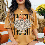Thankful Dark Lace Turkey DTF Transfer DTF Heat Press Transfer from Sweet Tee Transfers