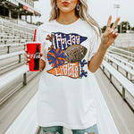 Friday Night Lights Navy and Orange DTF Transfer DTF Heat Press Transfer from Sweet Tee Transfers