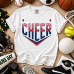 Cheer Red and Blue DTF Transfer DTF Heat Press Transfer from Sweet Tee Transfers