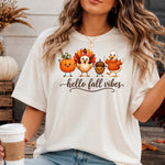 Hello Fall Vibes With Turkey and Duck DTF Transfer DTF Heat Press Transfer from Sweet Tee Transfers