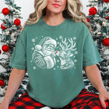 Santa Boop Reindeer DTF Transfer DTF Heat Press Transfer from Sweet Tee Transfers