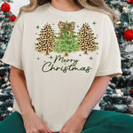 Merry Christmas Leopard Trees DTF Transfer DTF Heat Press Transfer from Sweet Tee Transfers