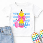 Preppy Fingerpaint Pencil DTF Transfer DTF Heat Press Transfer from Sweet Tee Transfers