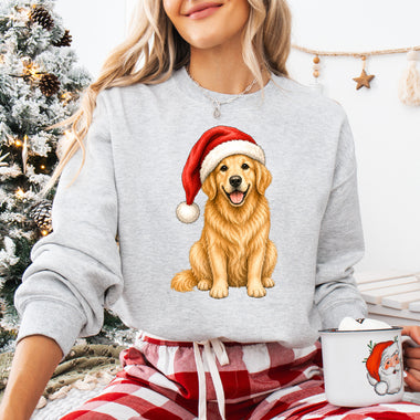 Christmas Dog Golden Retriever DTF Transfer DTF Heat Press Transfer from Sweet Tee Transfers