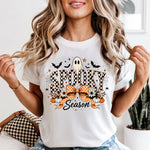 Spooky Season Checkered Bow DTF Transfer DTF Heat Press Transfer from Sweet Tee Transfers