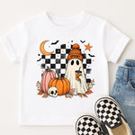 Spooky Beanie Ghost Checkered DTF Transfer DTF Heat Press Transfer from Sweet Tee Transfers