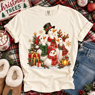 Christmas Geese Family DTF Transfer DTF Heat Press Transfer from Sweet Tee Transfers