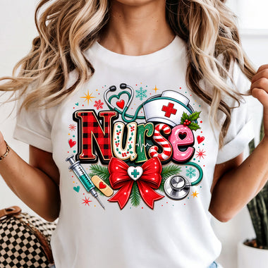Christmas Nurse DTF Transfer DTF Heat Press Transfer from Sweet Tee Transfers