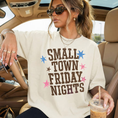 Small Town Friday Nights DTF Transfer DTF Heat Press Transfer from Sweet Tee Transfers