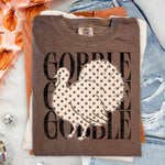 Gobble Stacked Turkey Polkadots DTF Transfer DTF Heat Press Transfer from Sweet Tee Transfers